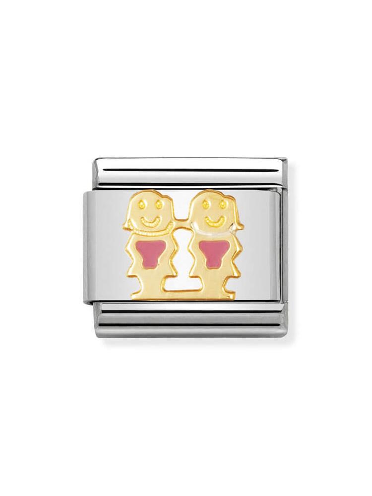 Nomination Classic Steel and Enamel Sisters Charm 030209-48