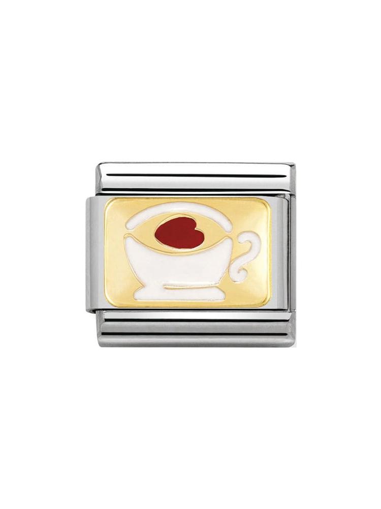 Nomination Classic Steel and Enamel Heart Cup Charm 030284-02
