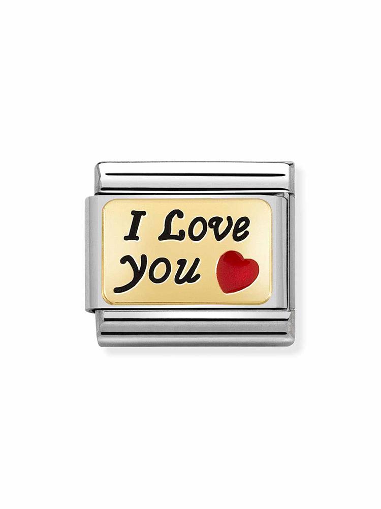 Nomination Classic I Love You with Red Heart Charm 030284-55