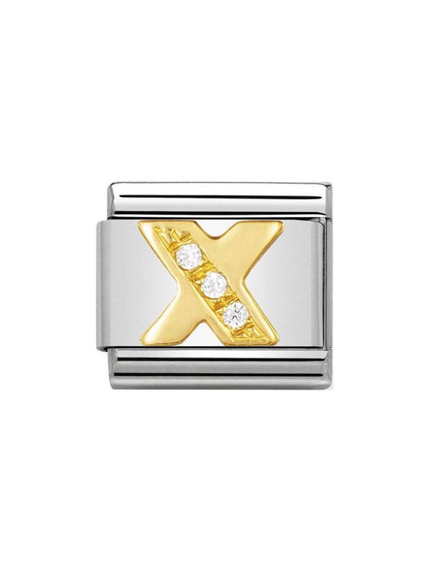 Nomination Classic Letter X Stone Set Charm 030301-24