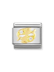 Nomination Classic Pisces Stone Set Charm 030302-12