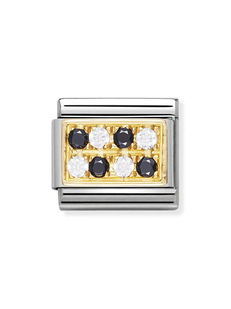 Nomination Classic Black and White Pave Charm 030314-11