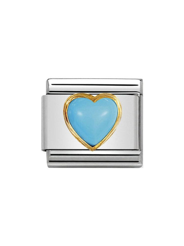 Nomination Classic Turquoise Heart Charm 030501-06