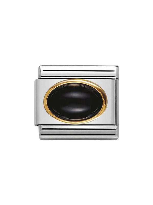 Nomination Classic Black Agate Oval Charm 030502-02