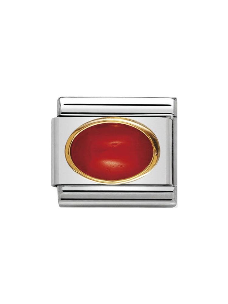 Nomination Classic Red Coral Oval Charm 030502-11