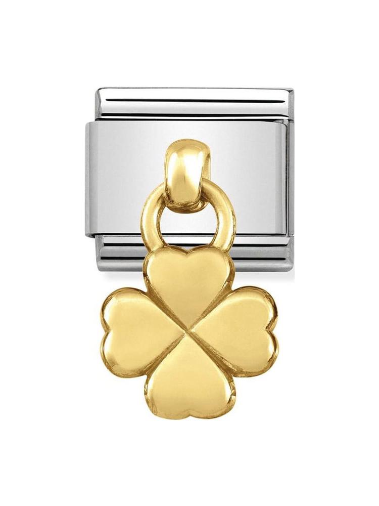Nomination Classic Four Leaf Clover 18ct Gold Charm 031800-02