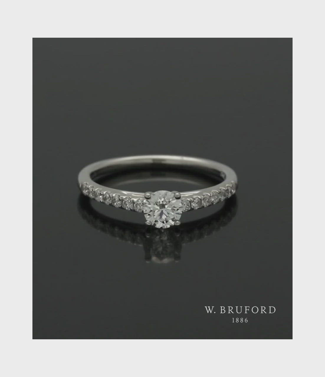 "The Catherine Collection" Diamond Solitaire Engagement Ring 0.40ct in Platinum with Diamond Set Shoulders
