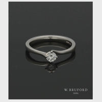 "The Adelaide Collection" Diamond Solitaire Engagement Ring 0.25ct Round Brilliant Cut in Platinum