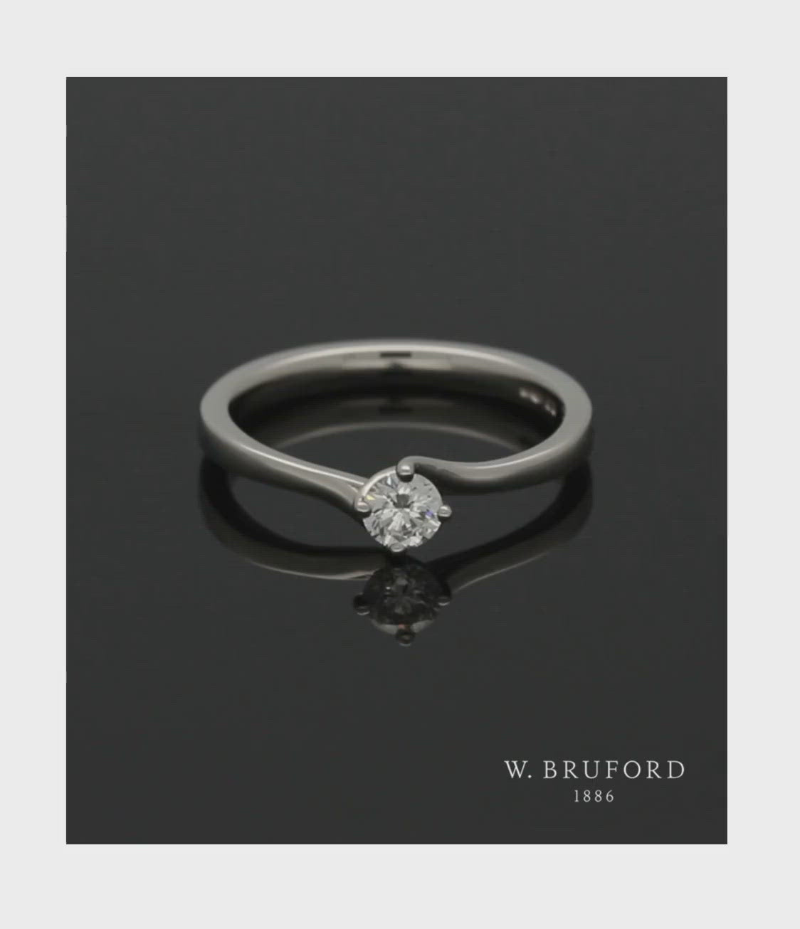 "The Adelaide Collection" Diamond Solitaire Engagement Ring 0.25ct Round Brilliant Cut in Platinum