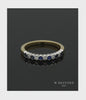 Sapphire & Diamond Half Eternity Ring in 18ct Yellow & White Gold