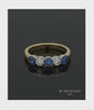 Sapphire & Diamond Five Stone Ring in 18ct Yellow & White Gold