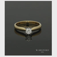 Diamond Solitaire Engagement Ring "The Beatrice Collection" 0.25ct Round Brilliant Cut in 18ct Yellow Gold & Platinum