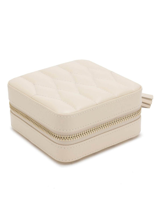 Wolf Caroline Jewellery Travel Box in Cream 329953