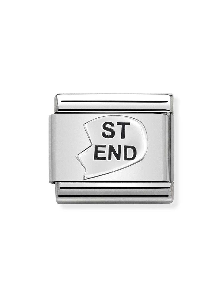 Nomination Classic Steel and Silver ST-END (Best Friend) Charm 330101-43