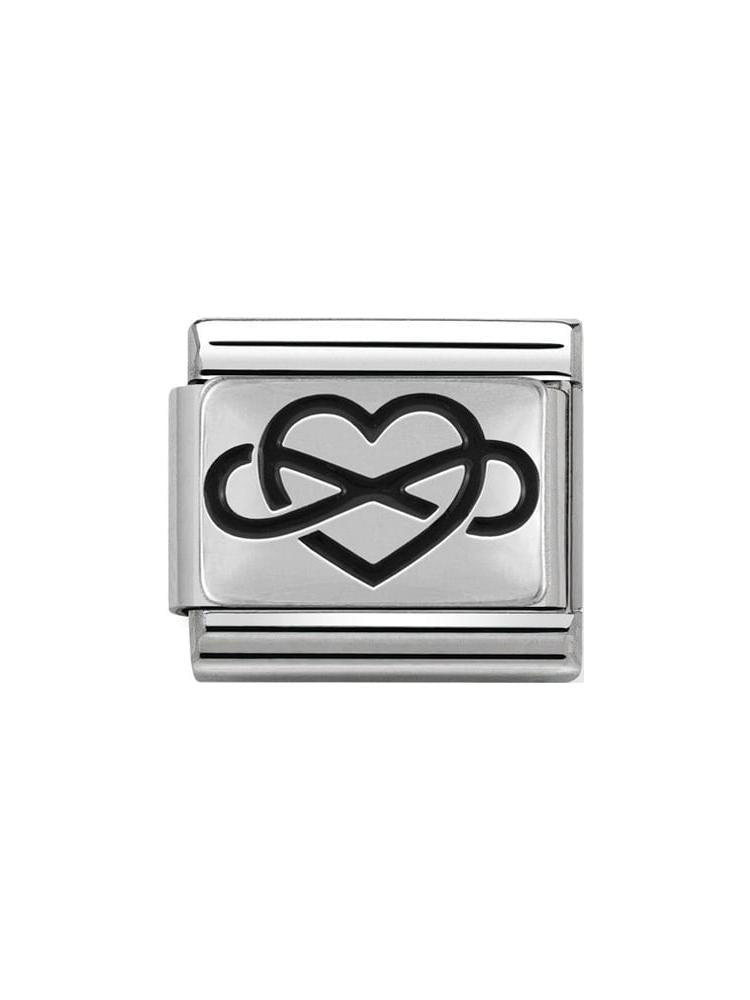 Nomination Classic Steel and Enamel Infinity Heart Charm 330102-05