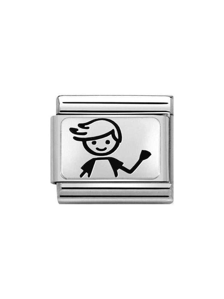 Nomination Classic Steel and Silver Boy Charm 330109-48