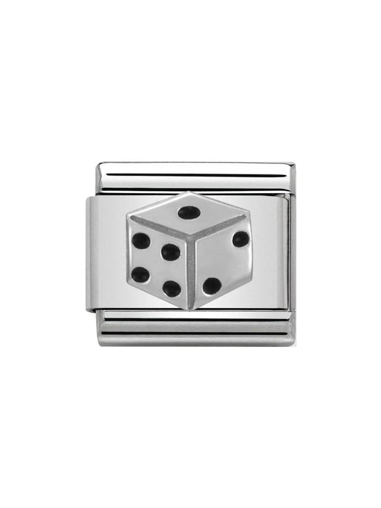 Nomination Classic Steel and Enamel Dice Charm 330202-11