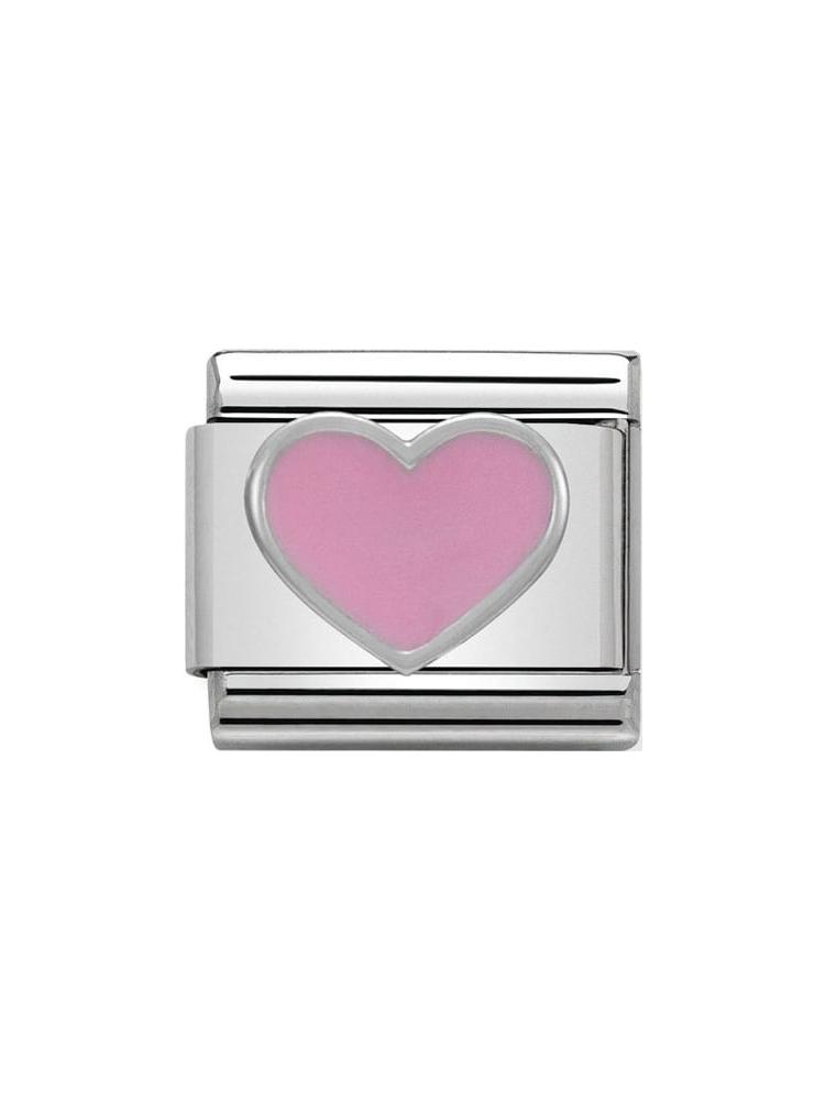 Nomination Classic Steel and Enamel Pink Heart Charm 330202-18