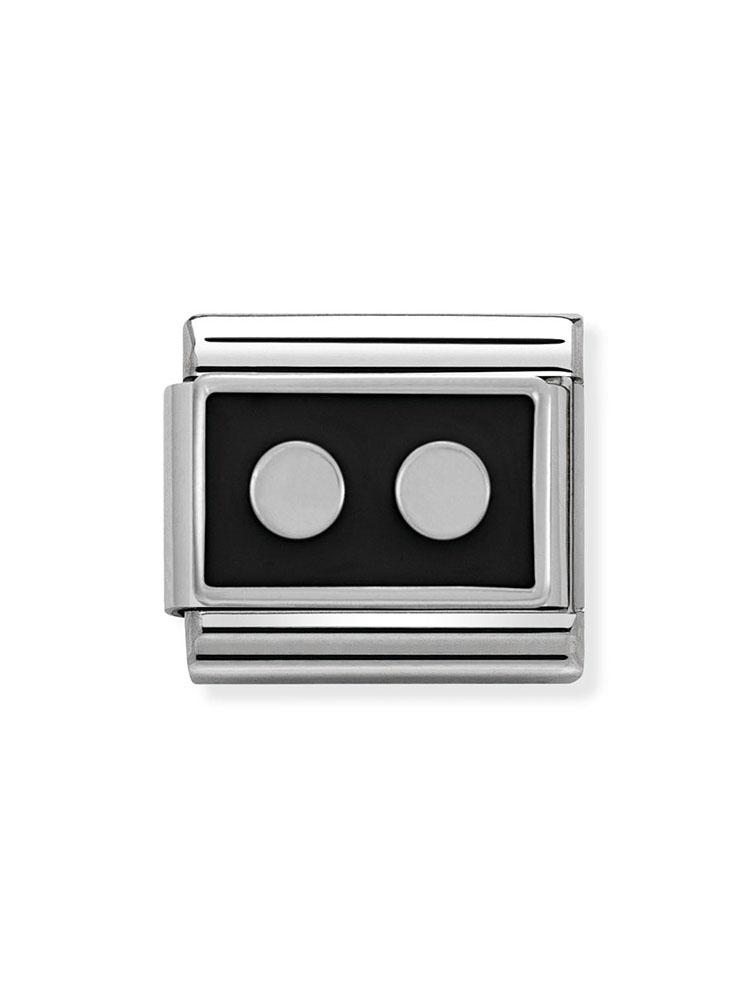 Nomination Classic Steel and Enamel Silver Dots Charm 330206-02
