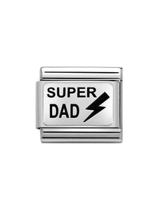 Nomination Classic Steel and Enamel Super Dad Charm 330208-32