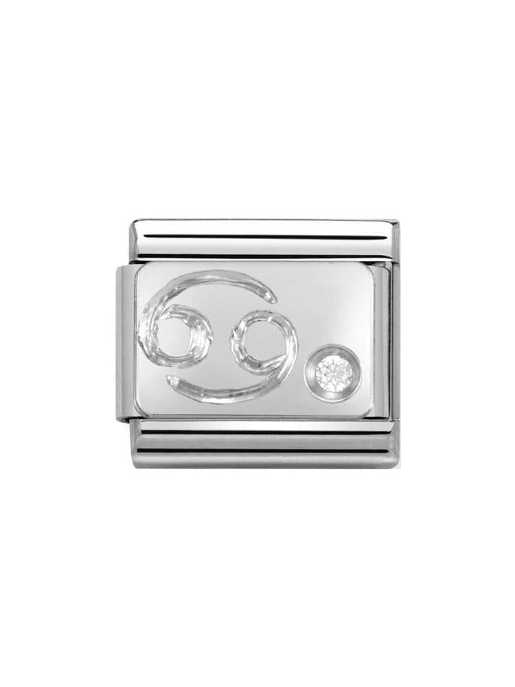 Nomination Classic Steel and Zirconia Cancer Charm 330302-04