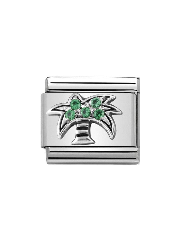 Nomination Classic Steel and Zirconia Palm Tree Charm 330304-26