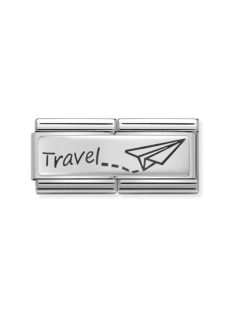 Nomination Classic Steel and Silver Travel Double Charm 330710-09
