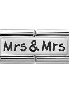 Nomination Classic Steel and Silver Mrs and Mrs Double Charm 330710-24