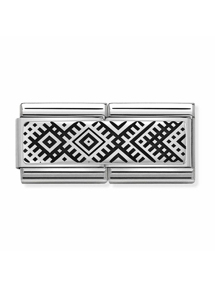 Nomination Classic Steel and Silver Aztec Double Charm 330790-12