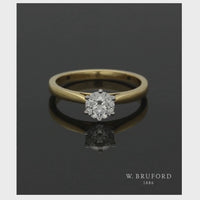 Diamond Solitaire Engagement Ring "The Beatrice Collection"  0.70ct Certificated Round Brilliant Cut in 18ct Yellow & White Gold