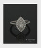 Diamond Cluster Ring 0.72ct Marquise & Round Brilliant Cut in Platinum
