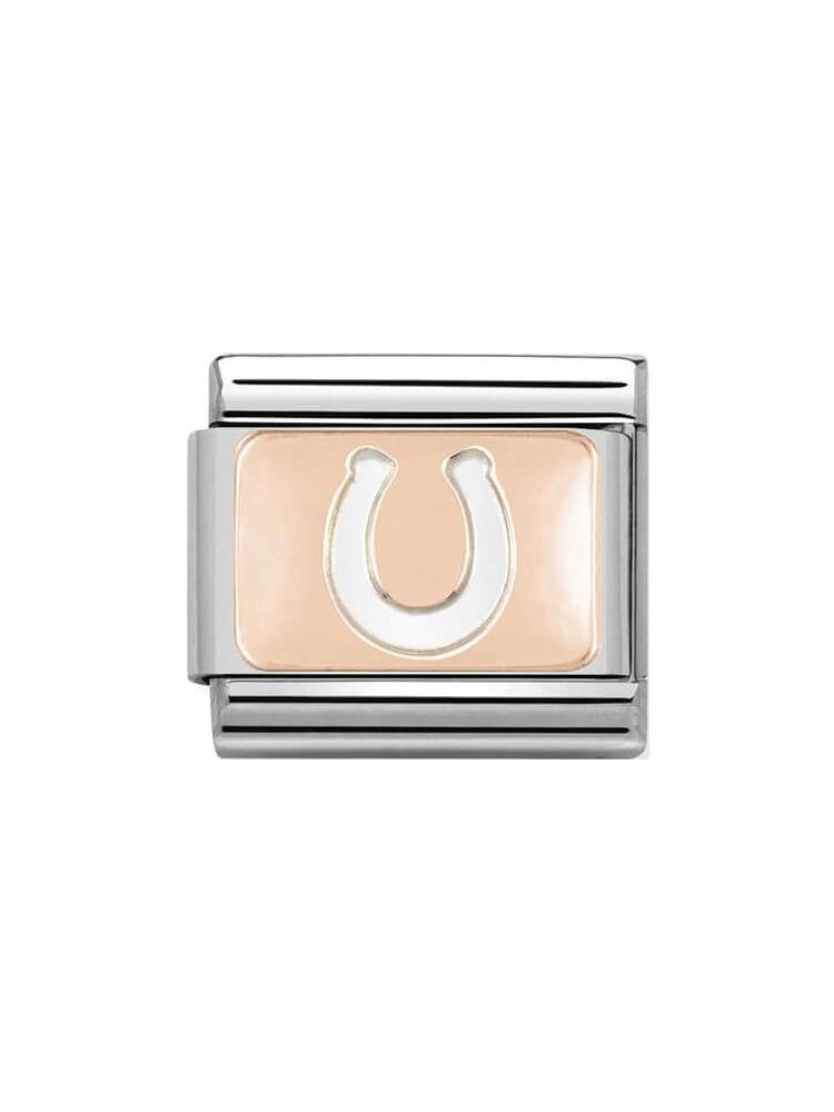 Nomination Classic Steel and Rose Gold Horseshoe Charm 430101-11