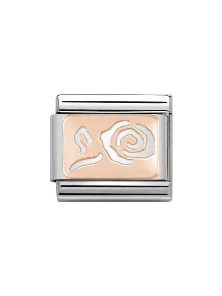 Nomination Classic Steel and Rose Gold Rose Charm 430101-13