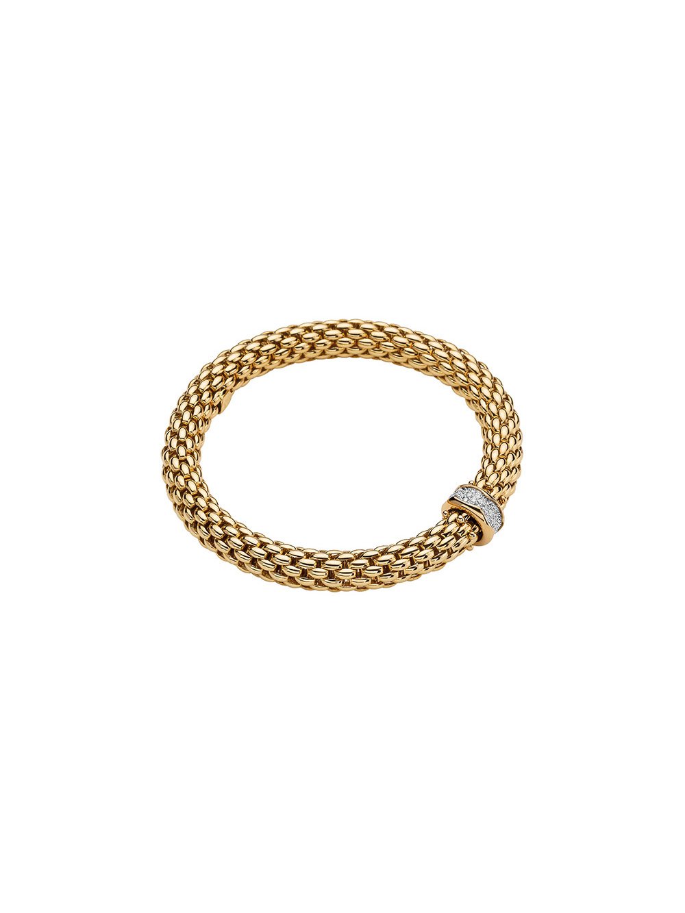 Fope Love Nest Bracelet in 18ct Yellow Gold with Diamonds