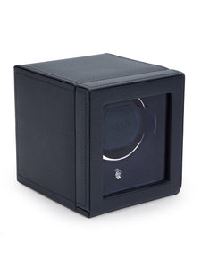Wolf Cub Single Watch Winder with Cover in Navy 461117