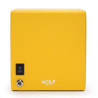 Wolf Cub Single Watch Winder with Cover in Yellow 461192