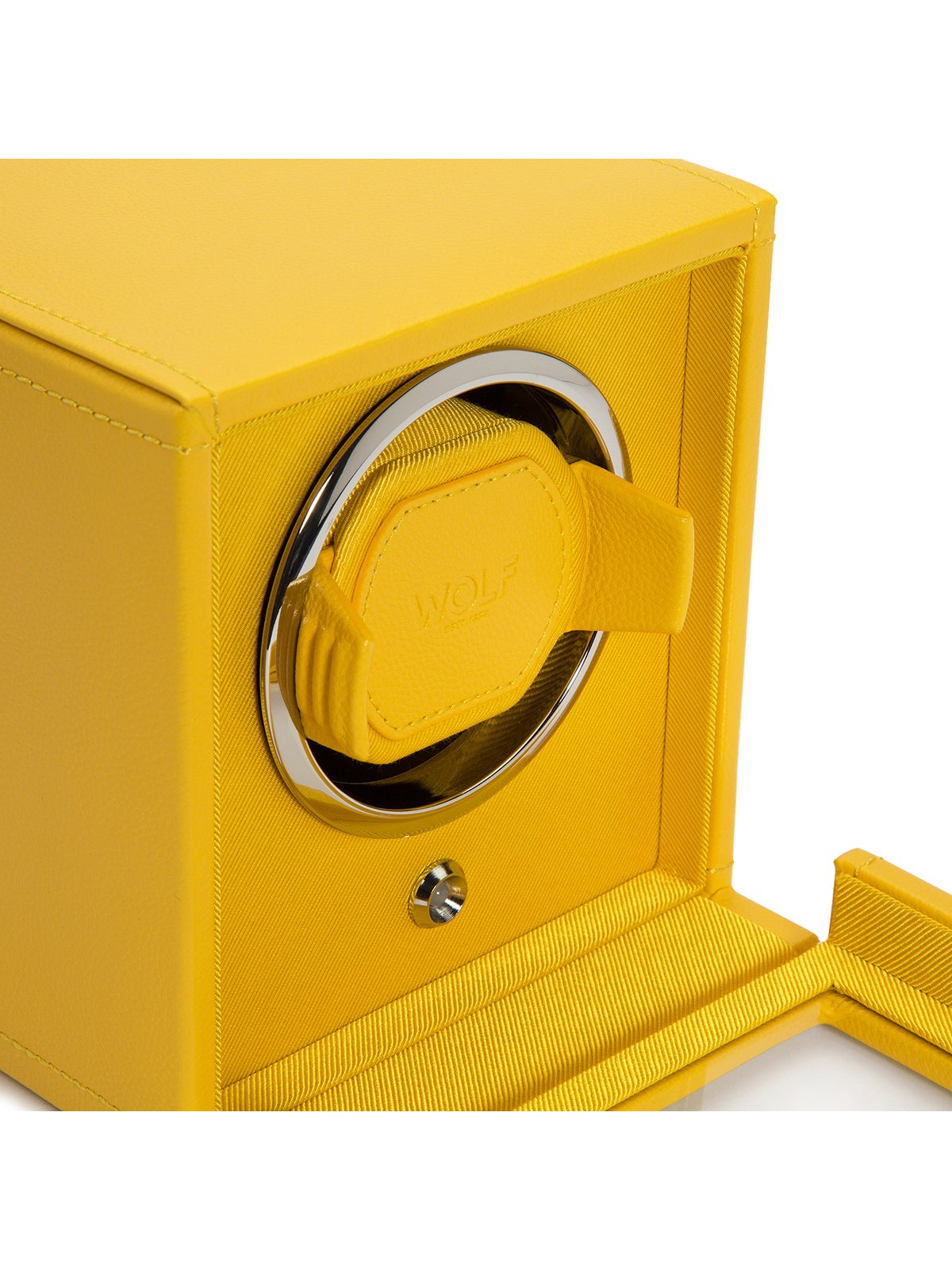 Wolf Cub Single Watch Winder with Cover in Yellow 461192