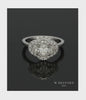 Diamond Cluster Ring 1.76ct Oval & Half Moon Cut in Platinum