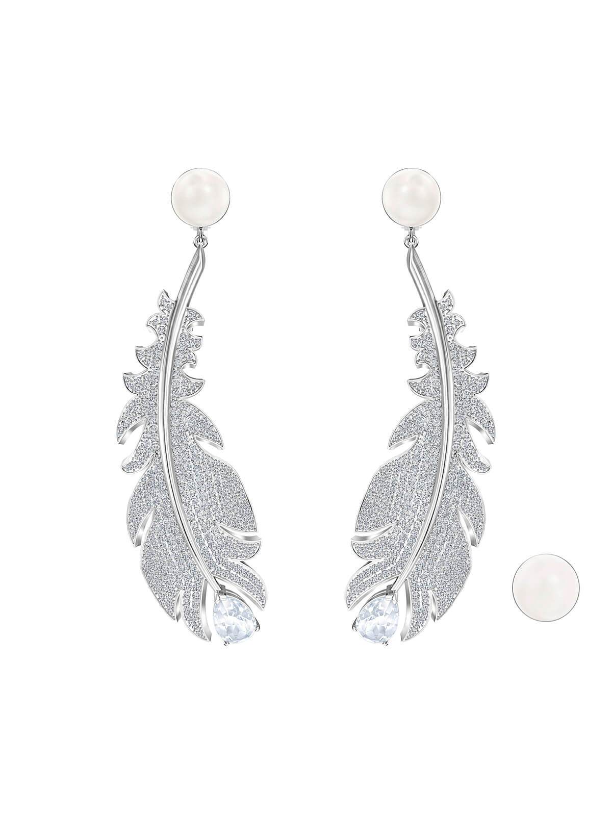 Swarovski Nice White Crystal Clip Earrings 5497866