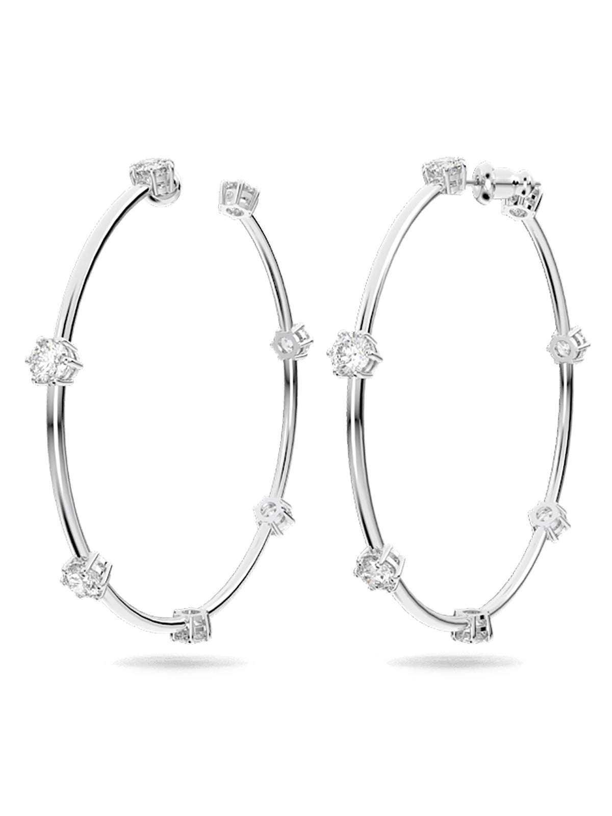 Swarovski Constella White Crystal Hoop Earrings 5638698