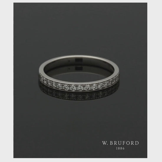 Diamond Half Eternity Ring 0.25ct Round Brilliant Cut in Platinum