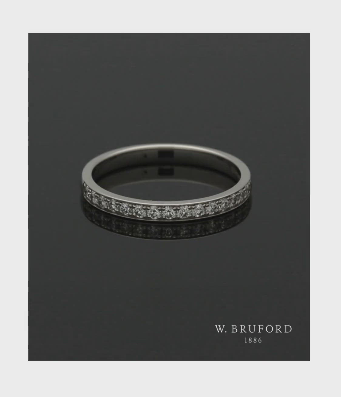 Diamond Half Eternity Ring 0.25ct Round Brilliant Cut in Platinum