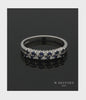 Sapphire & Diamond Half Eternity Ring in 9ct White Gold