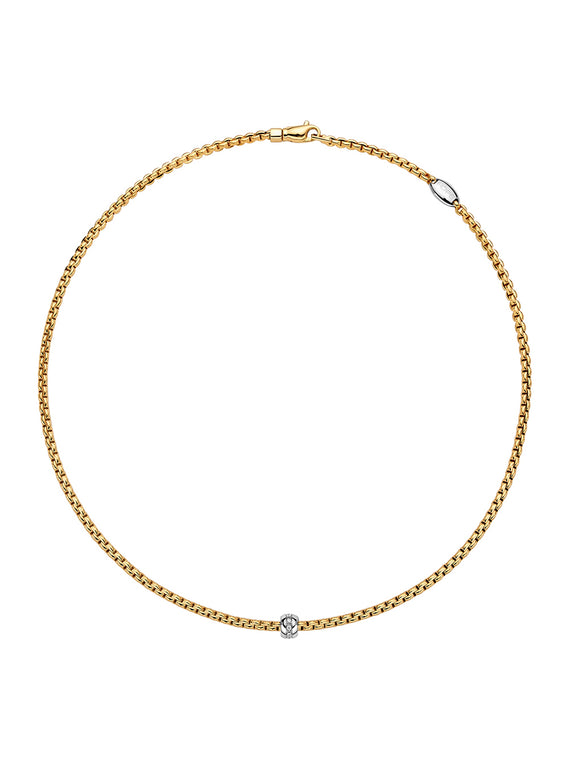 Fope Eka Necklace in 18ct Yellow & White Gold with Diamonds