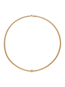 Fope Prima Necklace in 18ct Yellow Gold with Diamonds