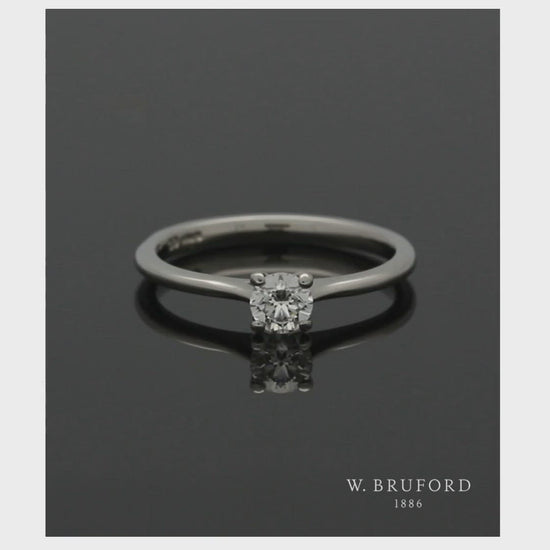 Diamond Solitaire Engagement Ring "The Catherine Collection" 0.33ct Round Brilliant Cut in Platinum