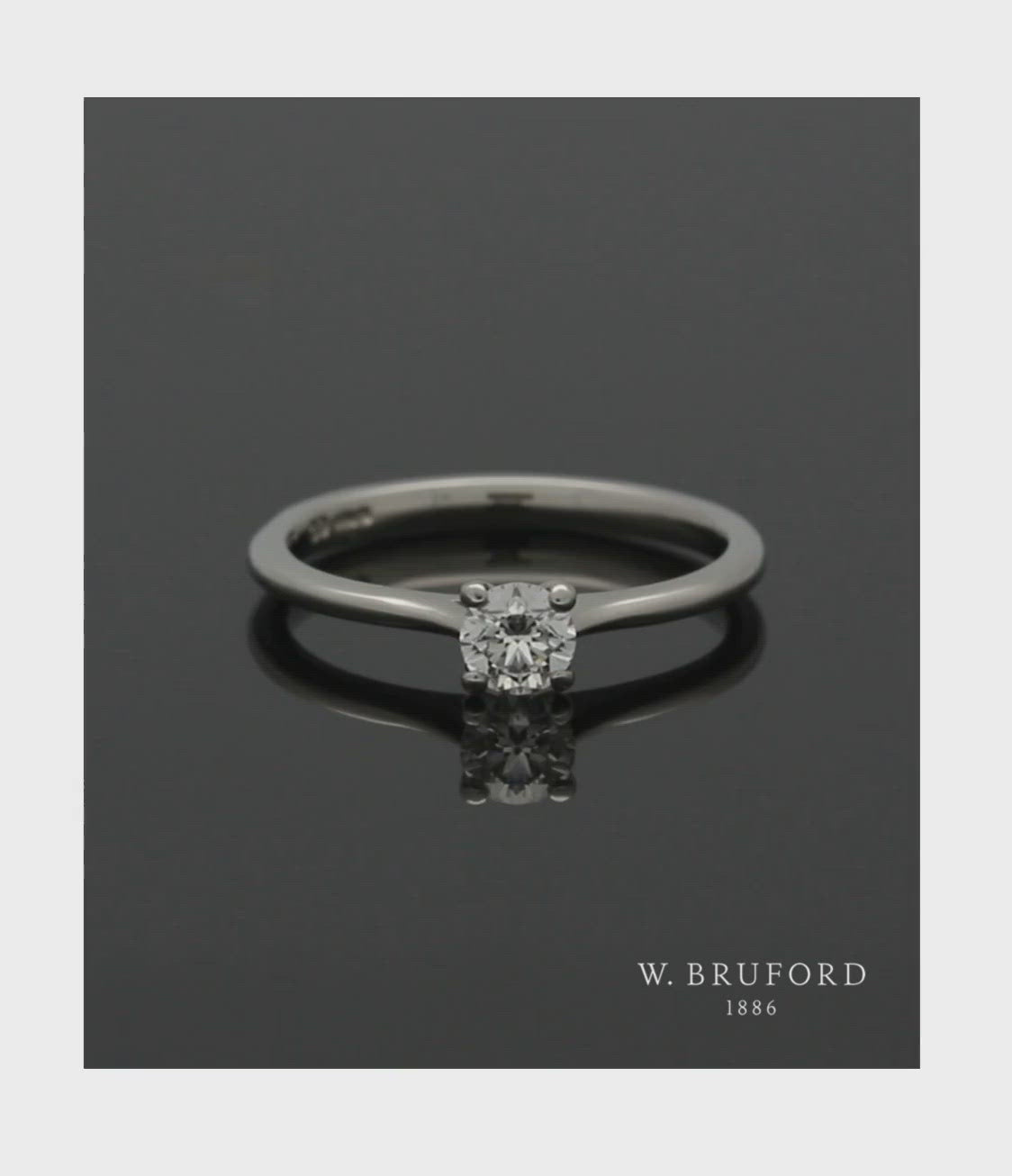 Diamond Solitaire Engagement Ring "The Catherine Collection" 0.33ct Round Brilliant Cut in Platinum