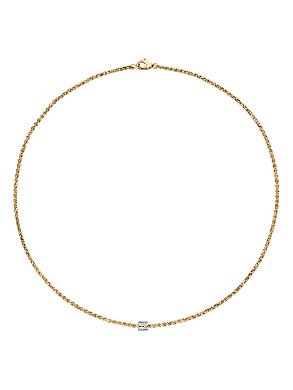 Fope Aria Necklace in 18ct Yellow & White Gold with Diamonds