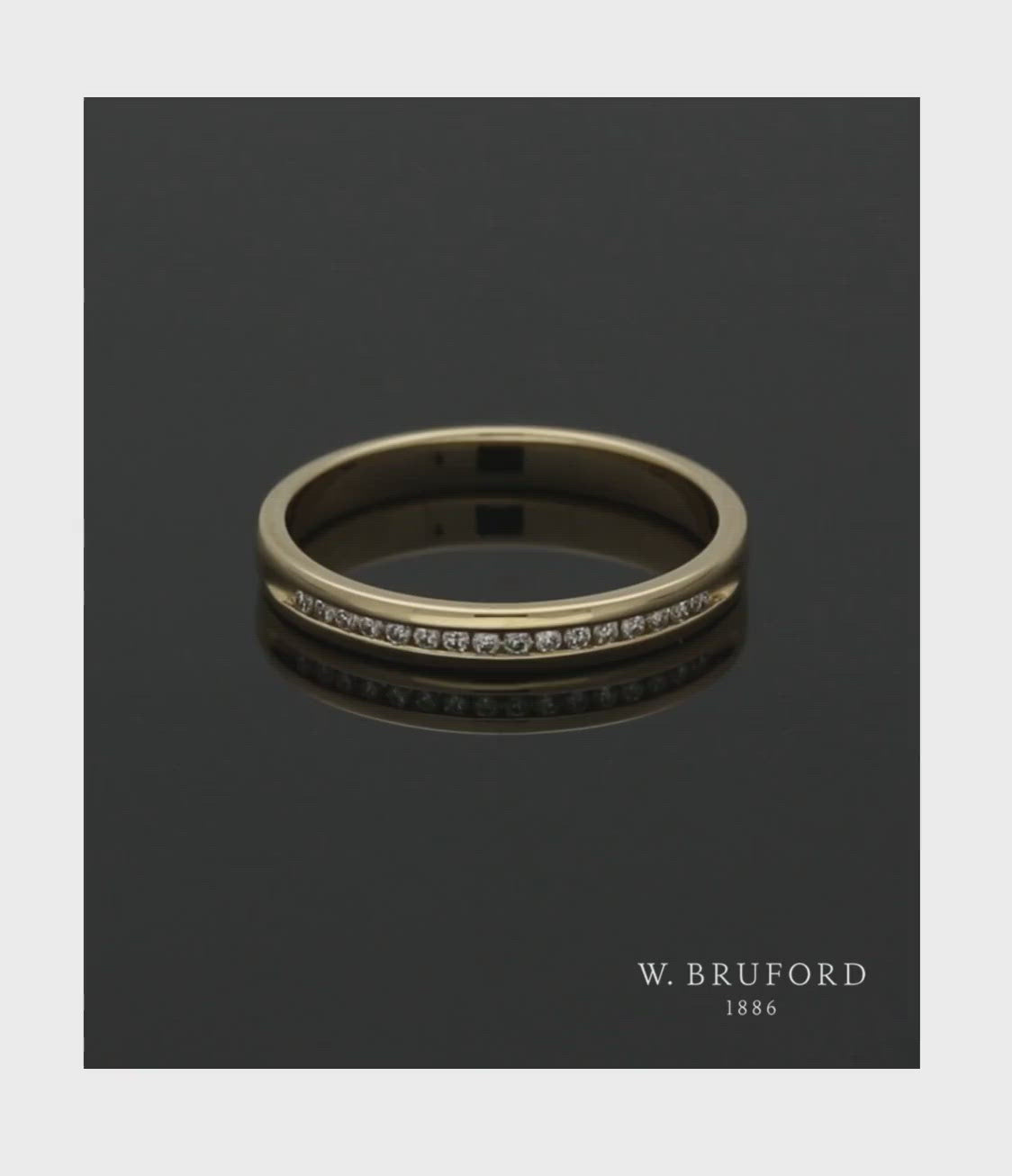 Diamond Half Eternity Ring 0.07ct Round Brilliant Cut in 9ct Yellow Gold