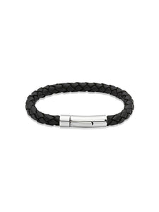 Unique & Co. 21cm Black Leather Bracelet A40BL/21CM